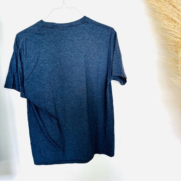 NEW Blue Heart Rate Monitor Stocks Graphic Print Short Sleeve Tee Shirt Top L - Picture 5 of 5